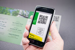 smart phone and QR code