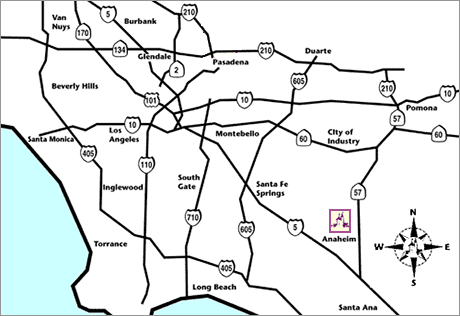 Castle Press Map - 1128 N. Gilbert Street, Anaheim, CA 92801
