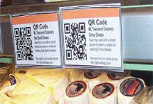 QR code in grocery store